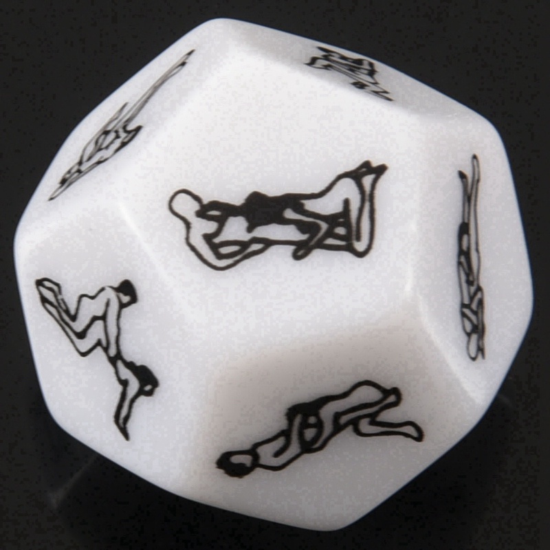 12 SIDED Y FUNNY ADULT LOVE HUMOUR GAMBLING  ROMANCE EROTIC KAMA SUTRA CRAPS DICE TOY