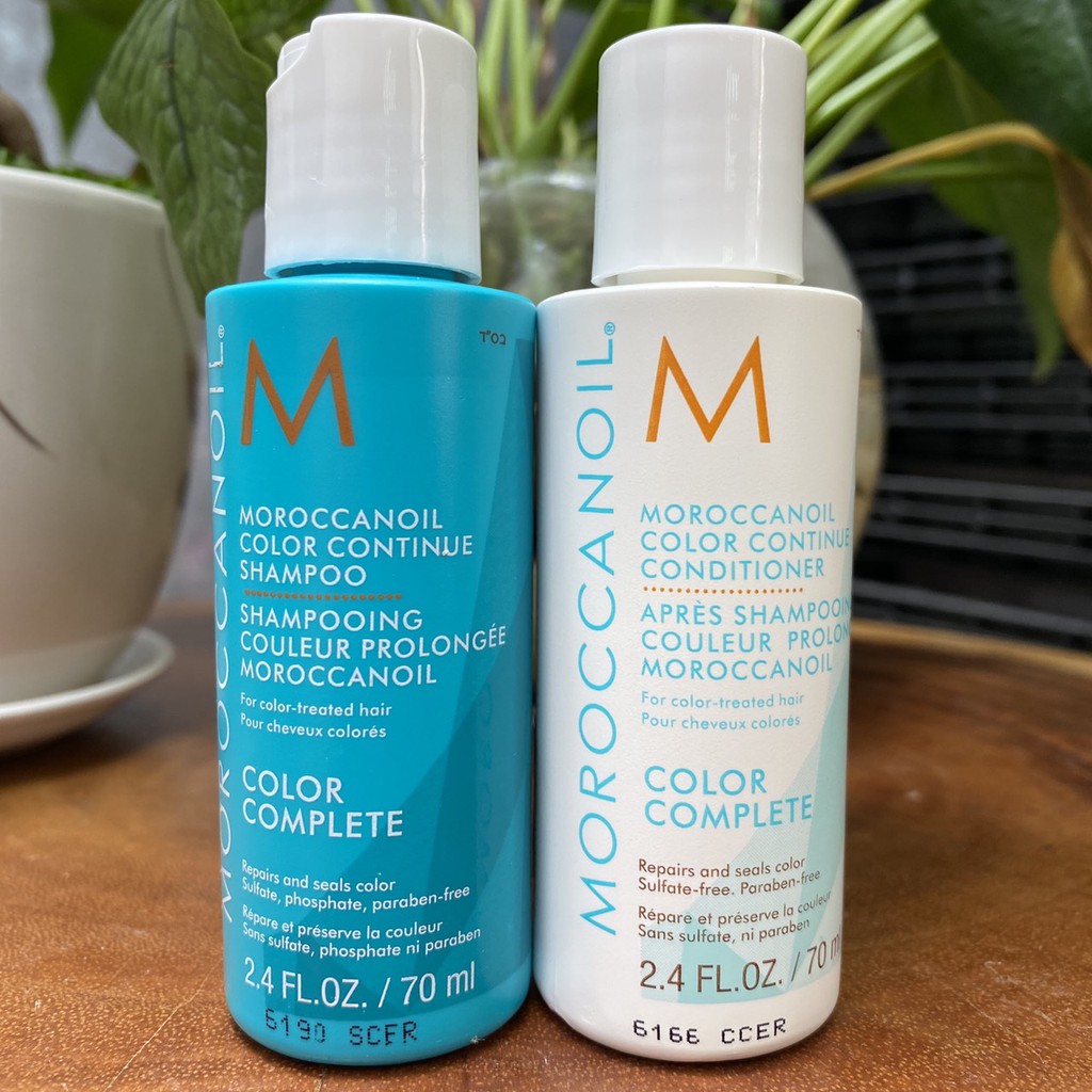 Dầu Gội Xả Duy Trì Màu Nhuộm Color Complete Moroccanoil 70mlx2