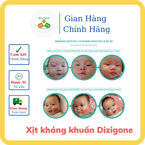 Xịt Kháng Khuẩn DIZIGONE Spray 100ml  - Kháng Khuẩn Dịu Nhẹ, Nhanh Lành Tổn Thương, Tái Tạo Da, Ngăn Sẹo.
