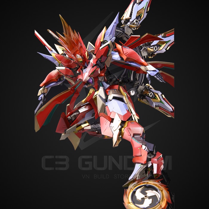 MÔ HÌNH GUNDAM METAL BUILD 1/72 CHINA ZERO GRAVITY BLOOD BLADE VAISRAVANA MECHANICA RED LOTUS - NATRA