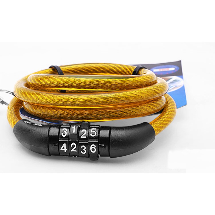 Khóa Dây 4 Số Bền Chắc Chống Trộm Cho Xe Đạp, Xe Máy
