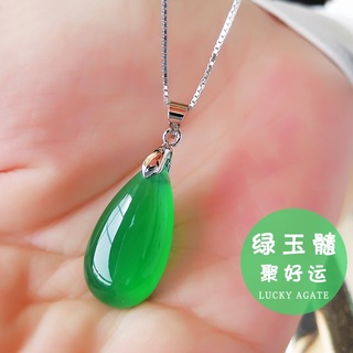 Dây chuyền mạ bạc 925 mặt hình giọt nước màu vàng / hồng