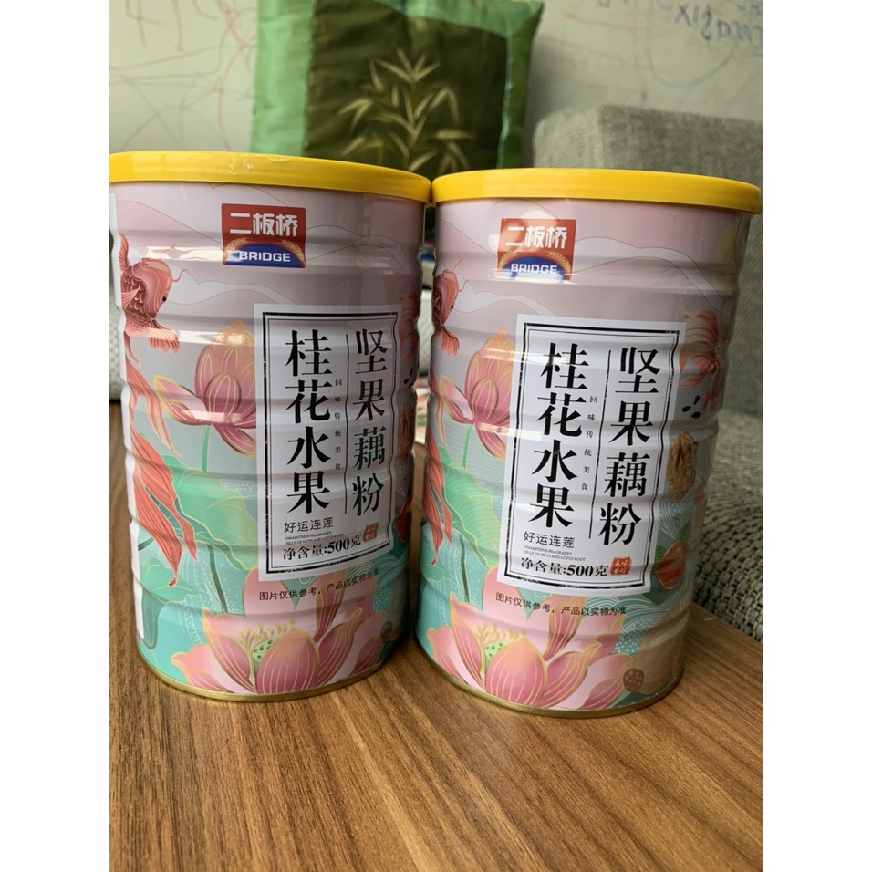 Bột Củ Sen Hoa Quế Mix 7 Loại Hạt Ăn Kiêng Dưỡng Nhan Giảm Cân 500gr (Tặng kèm thìa)