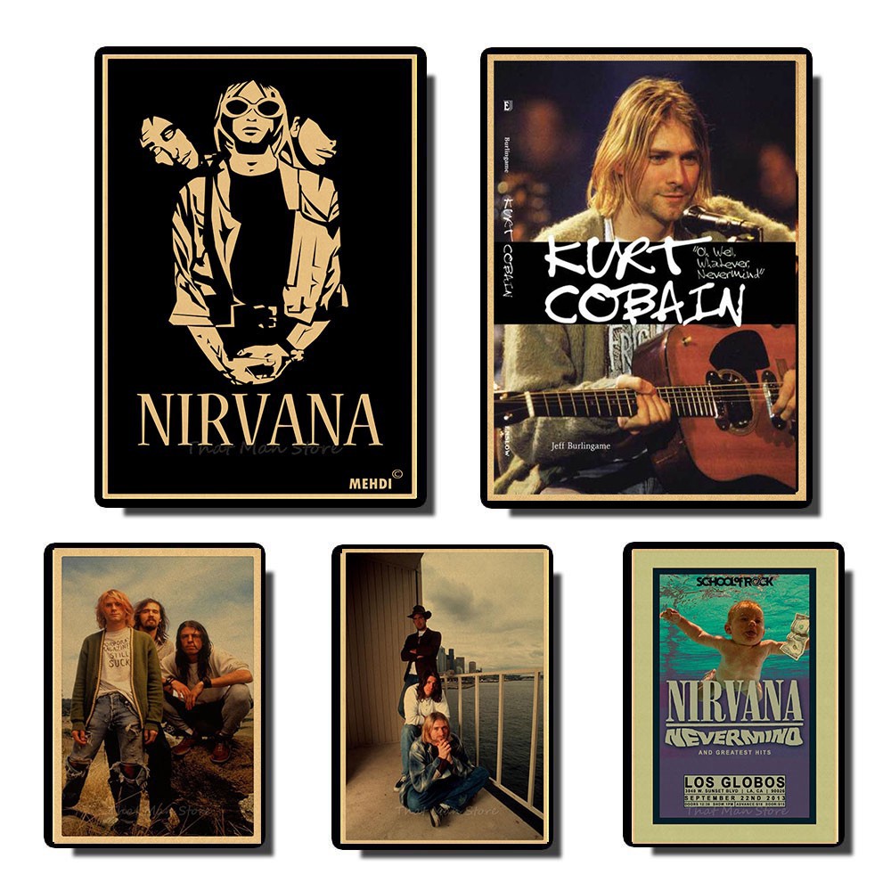Poster Treo Tường In Hình Nirvana Kurt Cobain | Shopee Việt Nam