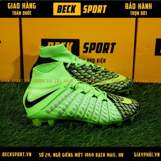 Giày Bóng Đá TQ Hypervenom Phantom 3 Xanh Lá Đen Cao Cổ FG