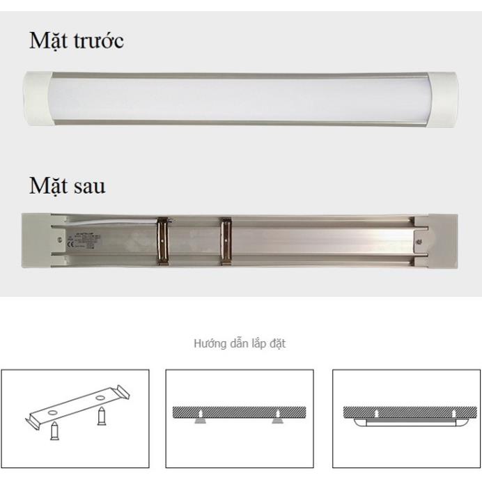 Bộ 10 bèn tuýp led bán nguyệt trắng 120cm 36w.