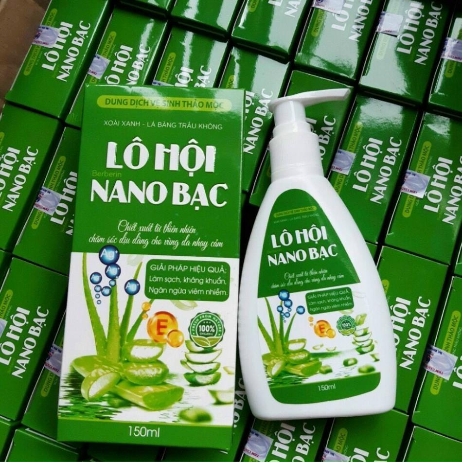 Dung dịch vệ sinh phụ nữ Lô hội nano bạc xoài xanh, trầu không Nước rửa phụ khoa hàng ngày ddvs