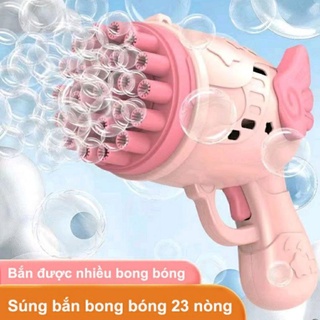Đồ chơi súng bắn bong bóng xà phòng 23 nòng vui nhộn mẫu hot 2022