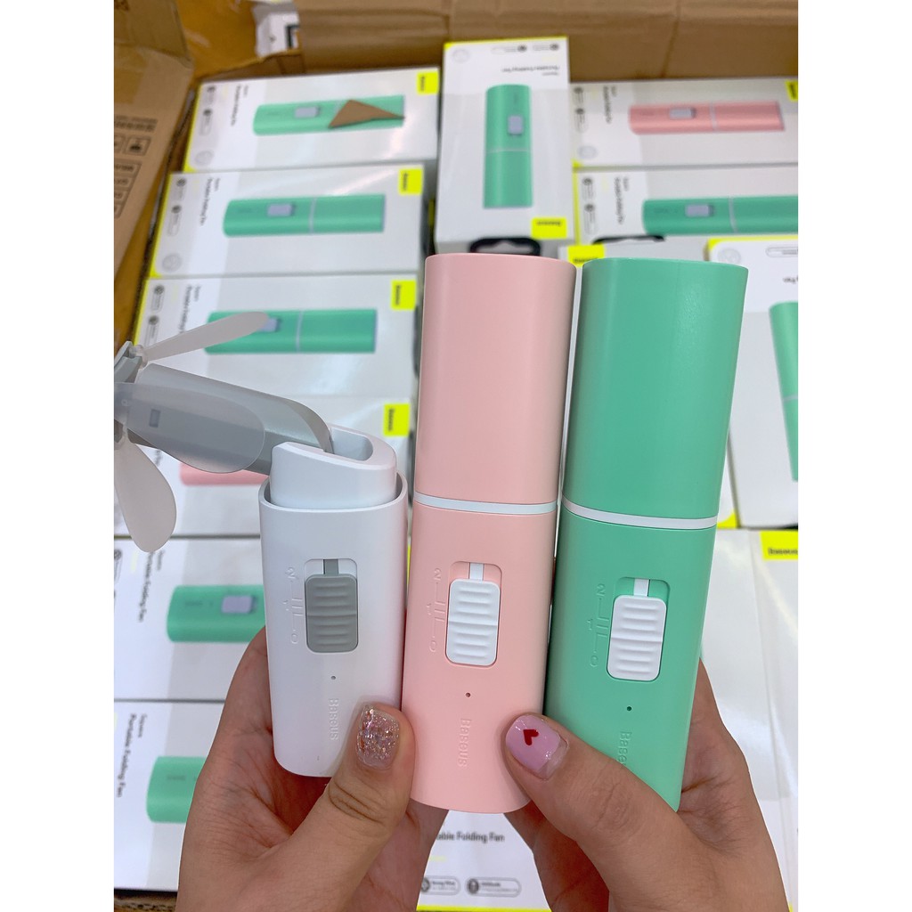 Quạt Cầm Tay Đa Năng Tích Hợp Sạc Dự Phòng 2000mAh Baseus Square Portable Folding - Chính Hãng | BigBuy360 - bigbuy360.vn
