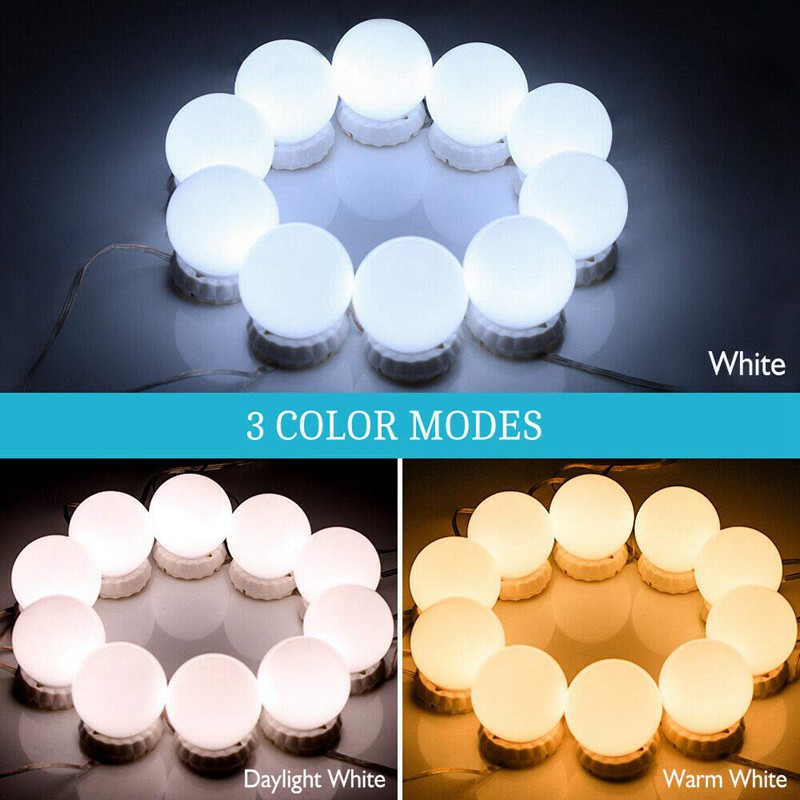 Bộ Dây Đèn Led Gắn Gương Trang Điểm 3 Màu