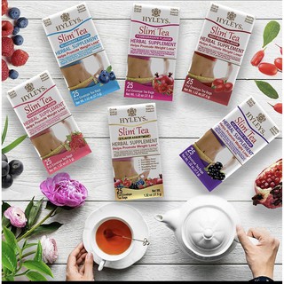 Slim tea Hyleys Trà thảo mộc USA - Trà giảm cân - uống buổi sáng, buổi tối Acai Berry, Goji Berry
