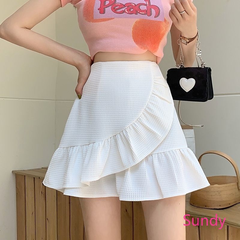 Chân Váy Chữ A Lưng Cao Họa Tiết Sọc Caro Thời Trang Mùa Hè Cho Nữ