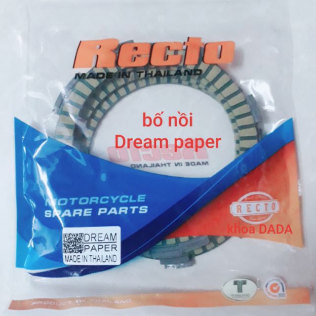 Bố nồi DREAM,WAVE RECTO,chất liệu  PAPER, thái lan