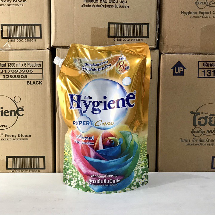 Nước xả Hygiene, nước xả vải Hygiene Thái Lan đậm đặc 1300ml có vòi tiện lợi (thơm dịu mát &amp; lưu hương lâu)