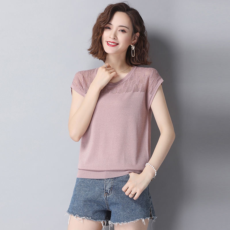 Áo sweater Dệt Kim Mỏng Dáng Rộng Thời Trang Mùa Hè Mới Cho Phụ Nữ Trung Niên
