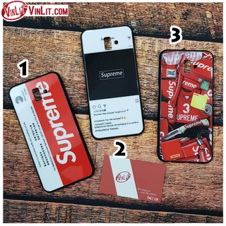 Ốp lưng Samsung J6 Plus 2018 ốp thể thao Supreme mặt kính cường lực mẫu mới cực chất J6P190615A1