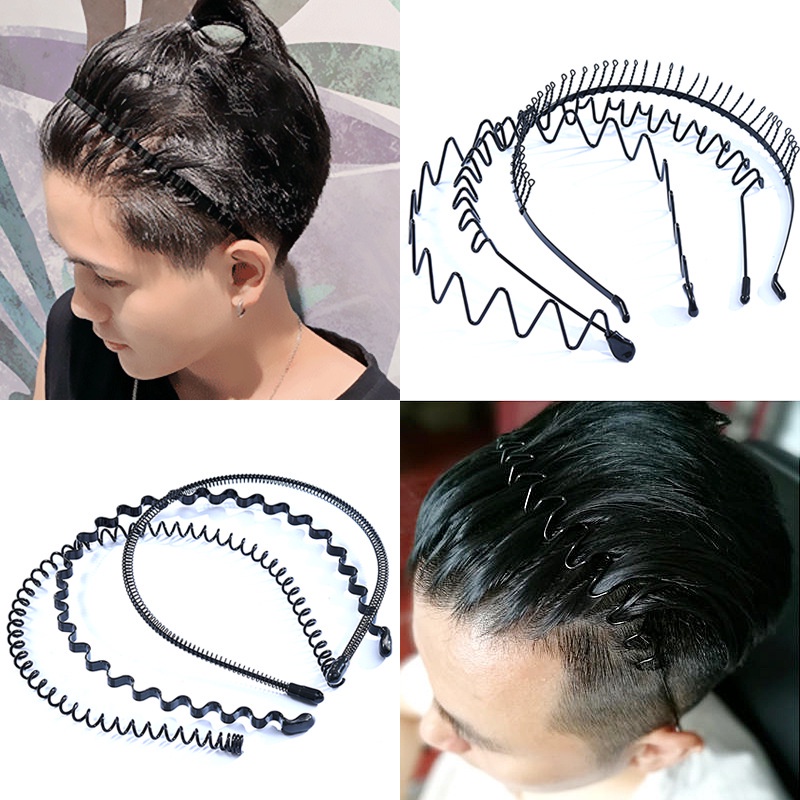 Haimeikang Băng đô cài tóc phong cách thể thao bằng thép chống trượt phong cách Hàn Quốc
