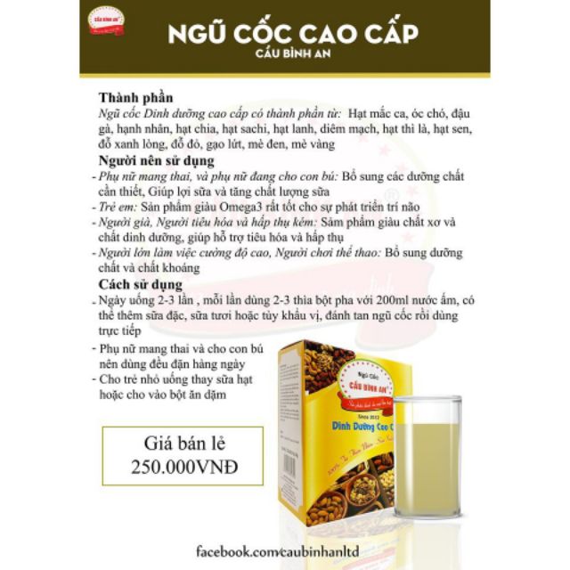 Bột Ngũ Cốc Dinh Dưỡng Cao Cấp Cầu Bình An 1KG