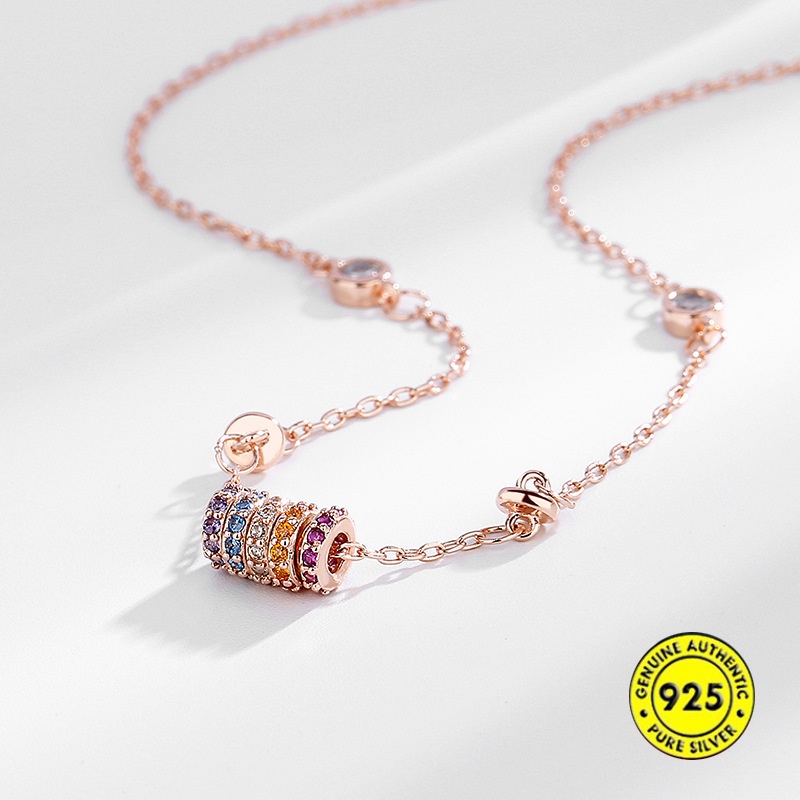 Vòng cổ Mạ Vàng Hồng 18K Kiểu Dáng Mới 925 Thời Trang Cho Nữ