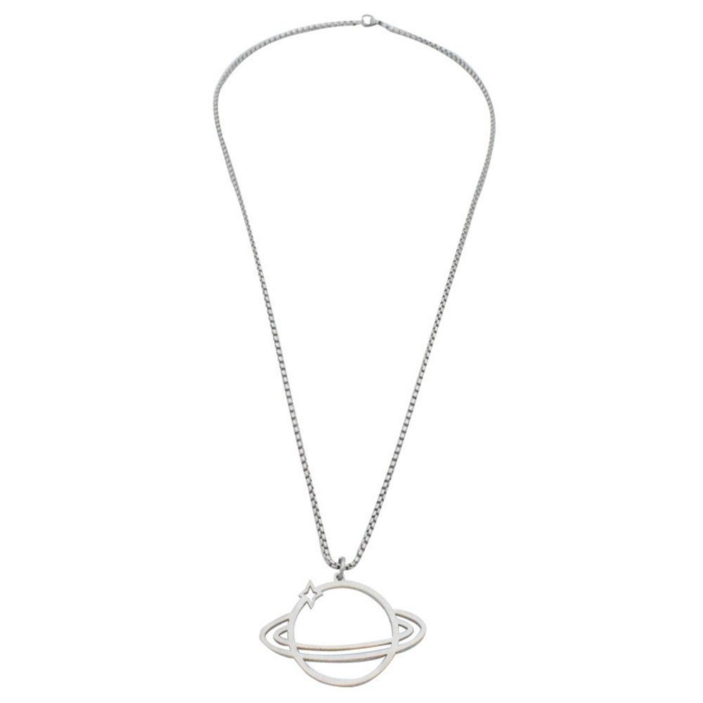 Dây chuyền bằng thép không gỉ thiết kế mặt dây kiểu dáng hành tinh xinh xắn