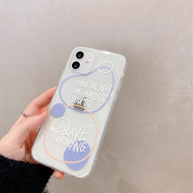 Ốp lưng iphone trong suốt chống ố đẹp lạ BRAVE ip/6/6plus/6s/6splus/7/7plus/8/8plus/x/xr/xs/11/12/pro/max/plus/promax