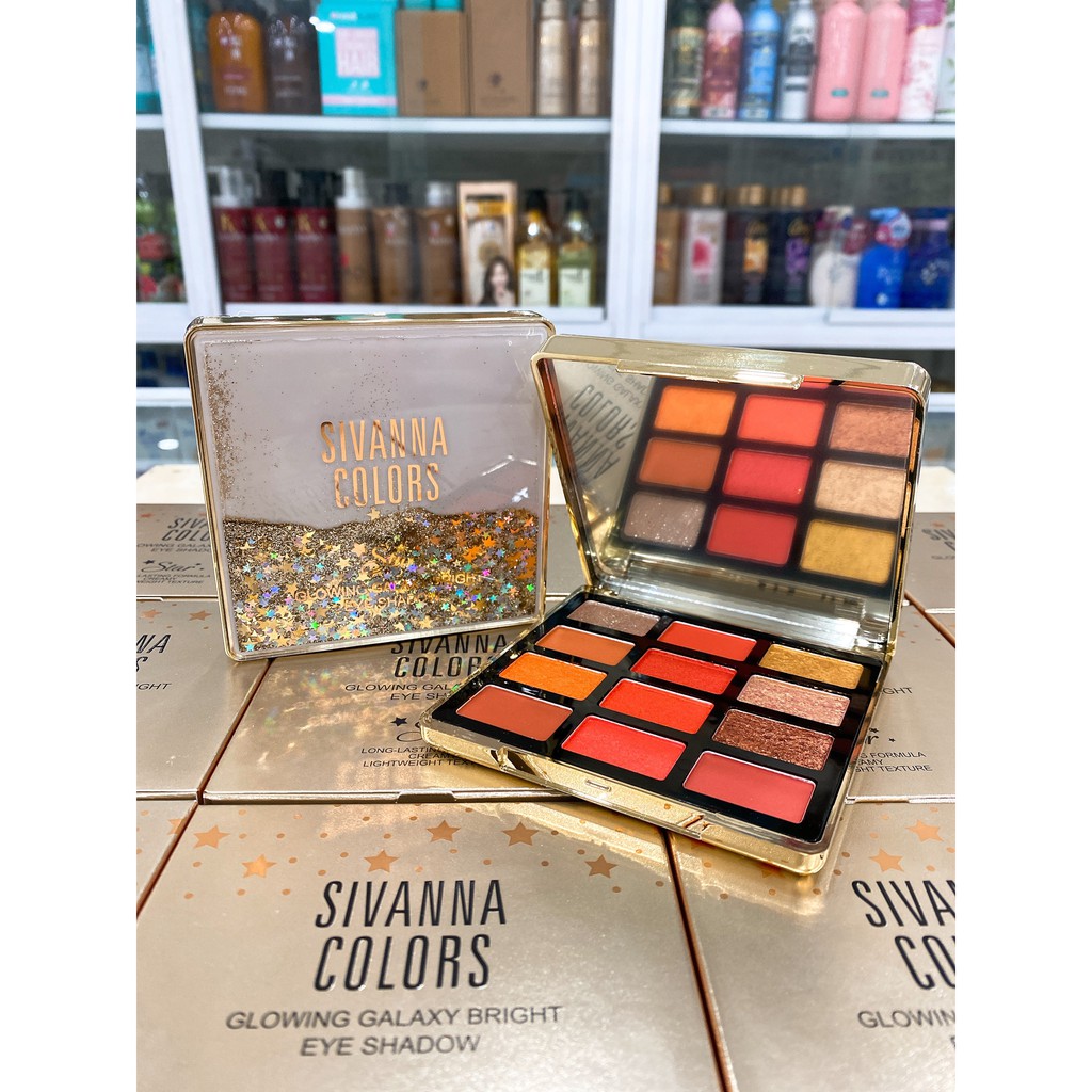 PHẤN MẮT NGÔI SAO 12 Ô SIVANNA COLORS STAR GLOWING GALAXY BRIGHT EYESHADOW