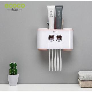 Bộ nhả kem đánh răng kèm 4 cốc Ecoco E1802 ( màu ngẫu nhiên)