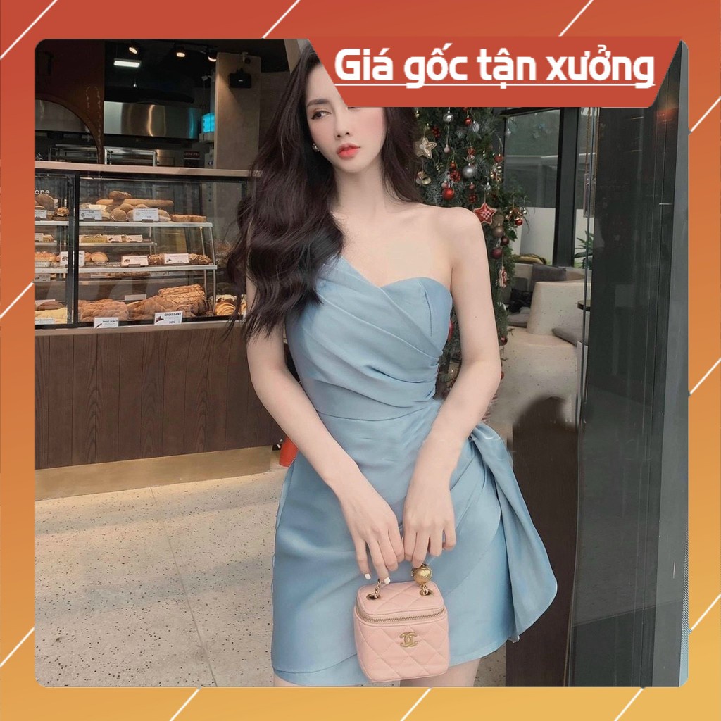 Đầm Body Tasta Tà Lệch, Hở Bên Vai, Thích Hợp Cho Nàng Dạo Phố, Đi Tiệc - 4 Màu Trắng, Xanh Dương, Hồng, Đồng