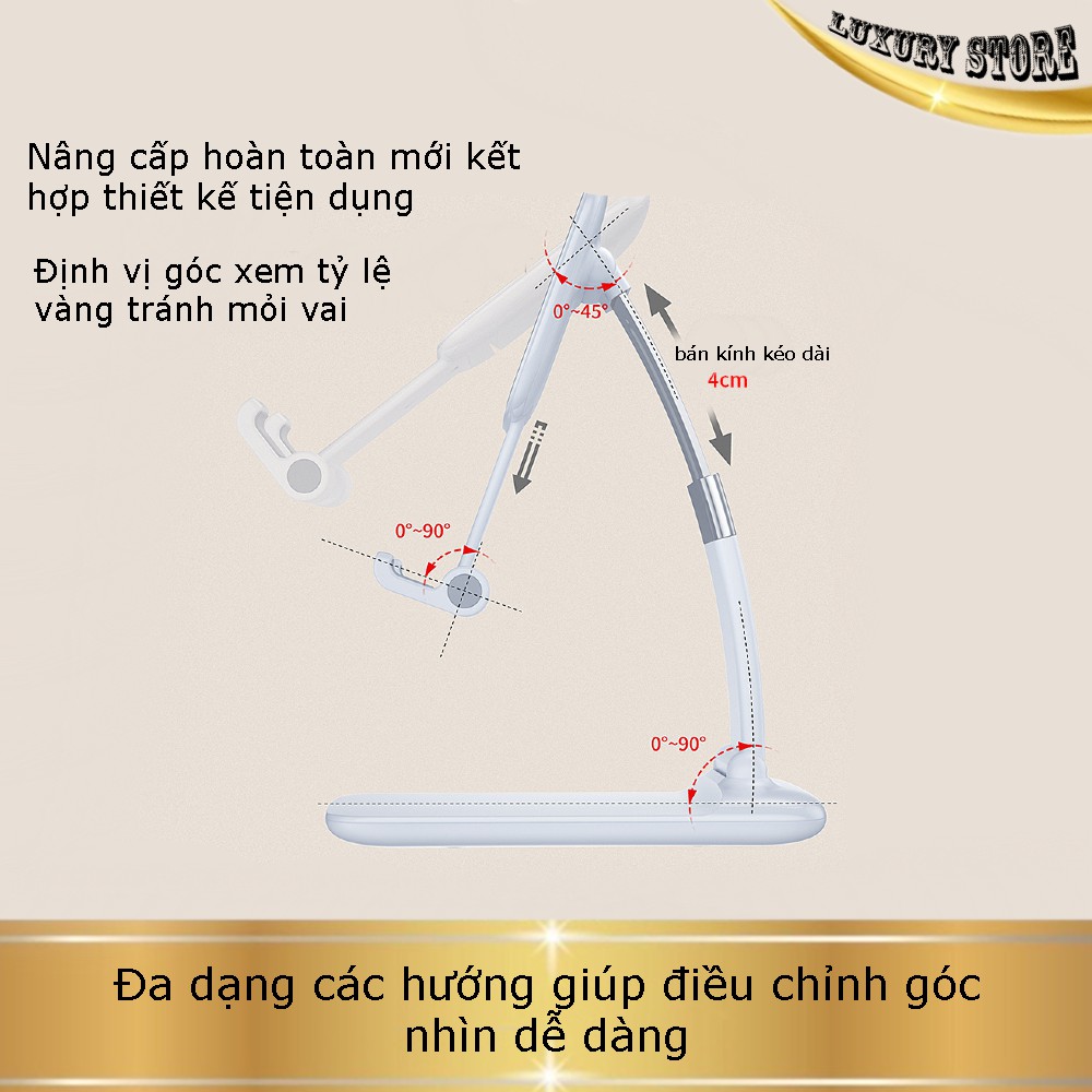 Giá đỡ Ipad/điện thoại/máy tính bảng để bàn gấp gọn. Hàng cao cấp chắc chắn, độ hoàn thiện cao