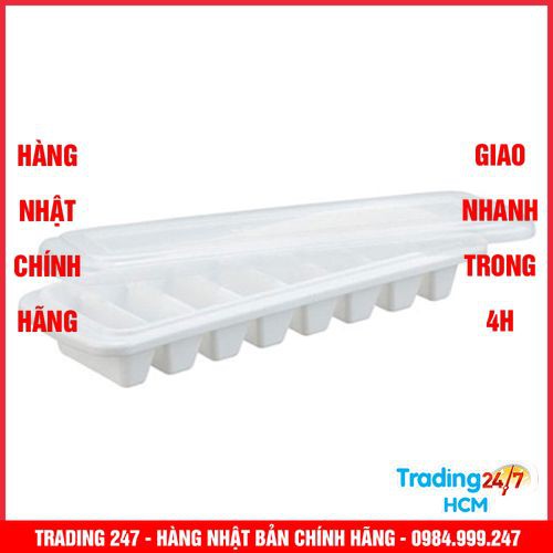 [Hỏa tốc HCM] Khay đá 8 viên có nắp đậy Inomata - Nội địa Nhật Bản