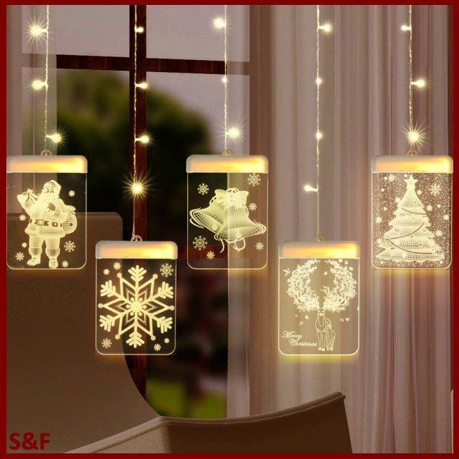 Đèn Led 3d Bằng Acrylic Cổng Usb Trang Trí Giáng Sinh / Halloween / Giáng Sinh