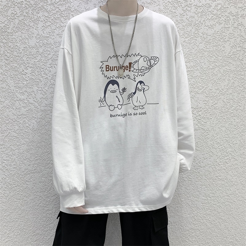 Áo thun dài tay dáng rộng thời trang cá tính cho nam size M-5XL