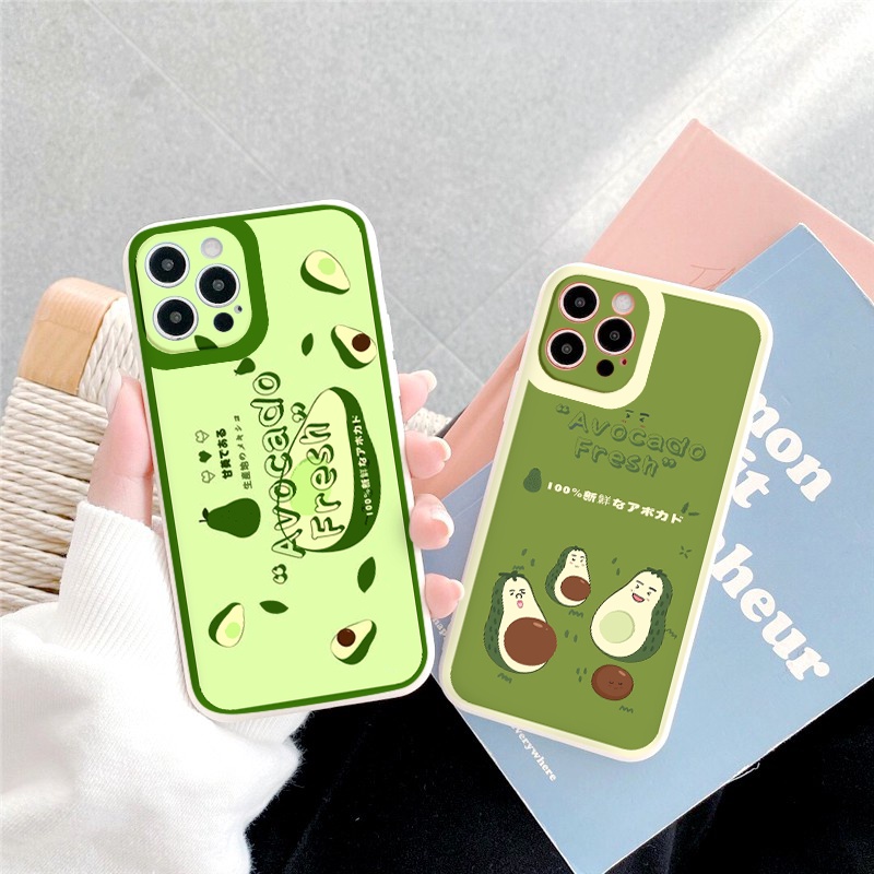 Ốp lưng iphone cạnh vuông lỗ Quả bơ camera ốp iphone 6/6splus/7/7plus/8/8plus/xr/xs/11/12/13/pro/max/plus/promax tr1126