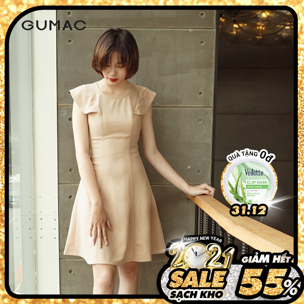 Đầm tay đắp dằn chỉ GUMAC DA9122_BE | BigBuy360 - bigbuy360.vn