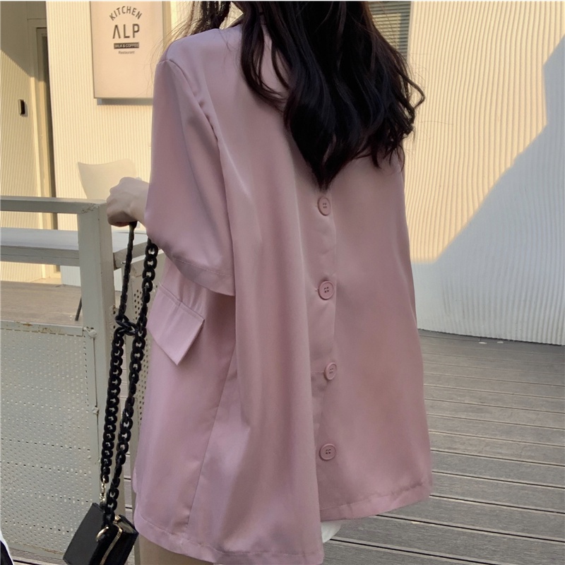 Đen Áo Khoác Vest Tay Ngắn Thiết Kế Thanh Lịch Cho Nữ | BigBuy360 - bigbuy360.vn