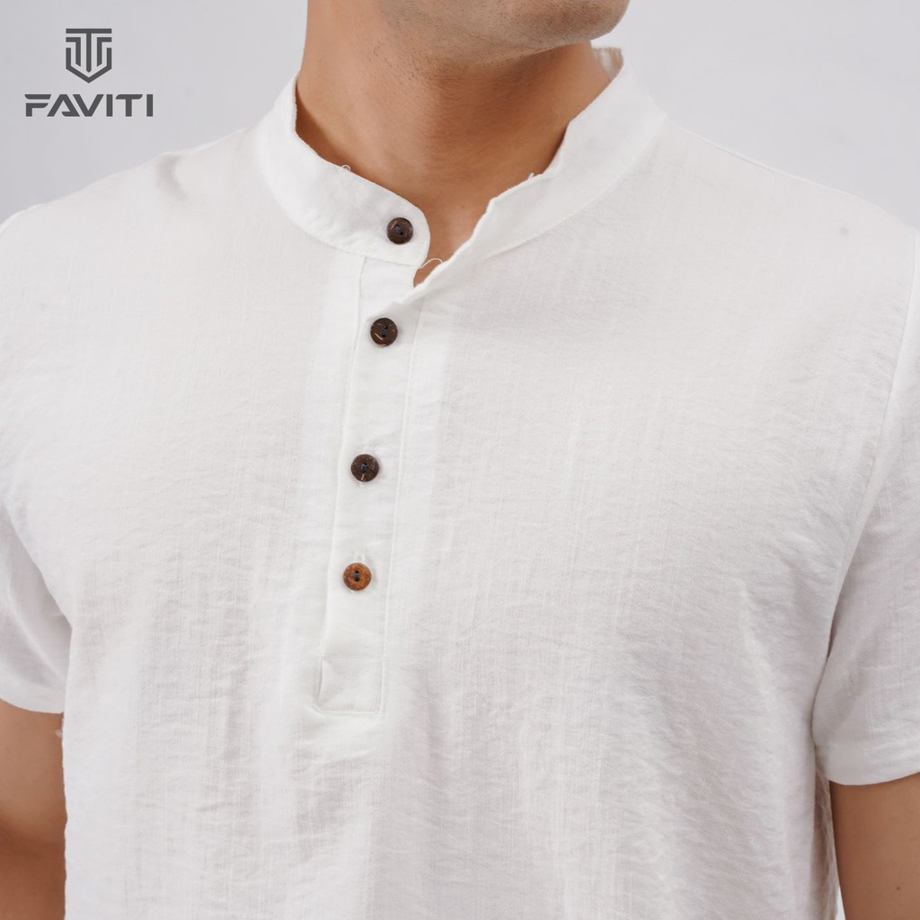 Bộ đũi nam cổ trụ phối cúc mặc mùa hè mát mà vẫn rất sang nha | BigBuy360 - bigbuy360.vn