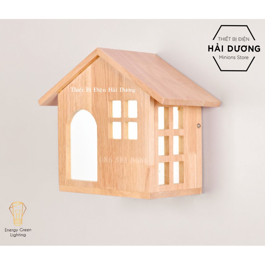 Đèn Tường Gỗ Hình Ngôi Nhà DT-B0045 Kiểu Dáng Hiện Đại - Trang Trí Căn Phòng - Energy Green Lighting - Có Video Thực Tế