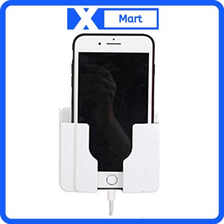 Hộp đựng remote, điện thoại có khe cắm sạc dán tường siêu tiện dụng