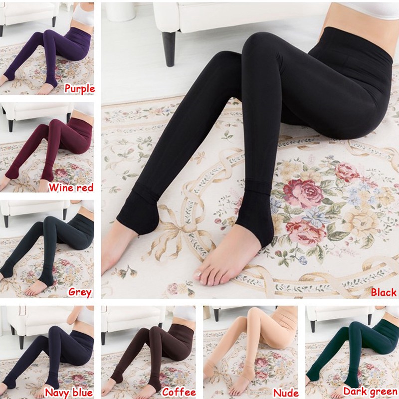 Quần legging vải nhung giữ ấm thời trang mùa đông cho nữ