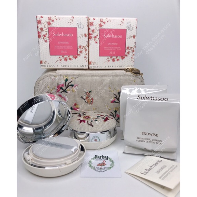 Phấn Nước / Cushion Sulwhasoo Snowise Brightening Cushion Limited  (Full set 2 hộp &amp; Hộp lẻ)