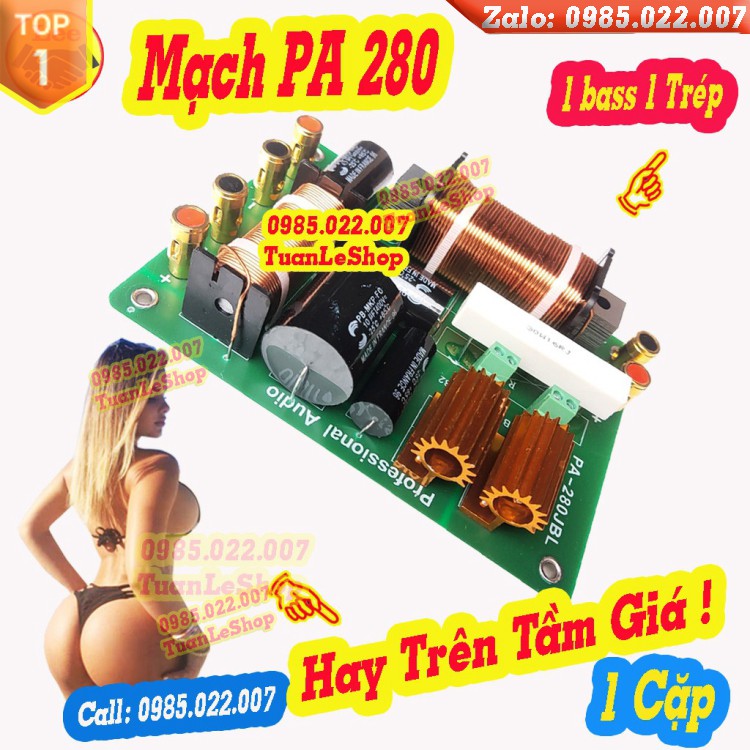 MẠCH PHÂN TẦN 2 LOA PA 280 - GIÁ 2 MẠCH LOA PA280 12.5x17cm