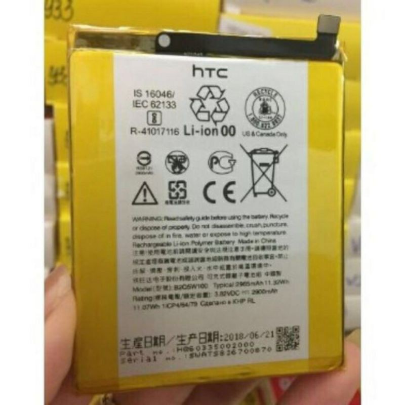 Pin HTC U12 Plus/ U12+/ b2q55100 BH 06Tháng