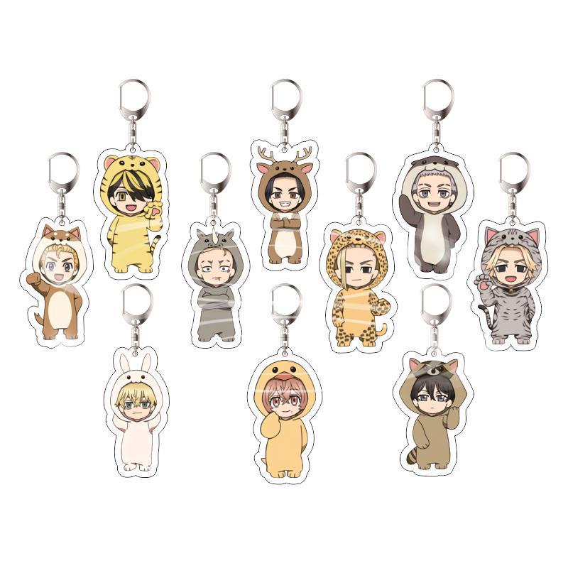 Móc khóa TOKYO REVENGERS ver MẶC ĐỒ THÚ mẫu đứng anime chibi mica trong acrylic xinh xắn độc đáo