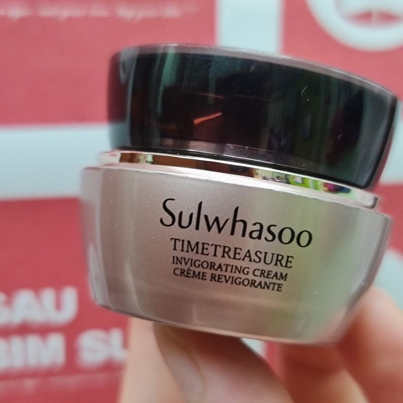 [4 ML]Kem thông đỏ chống lão hóa da toàn diện Sulwhasoo Timetreasure Invigorating Cream