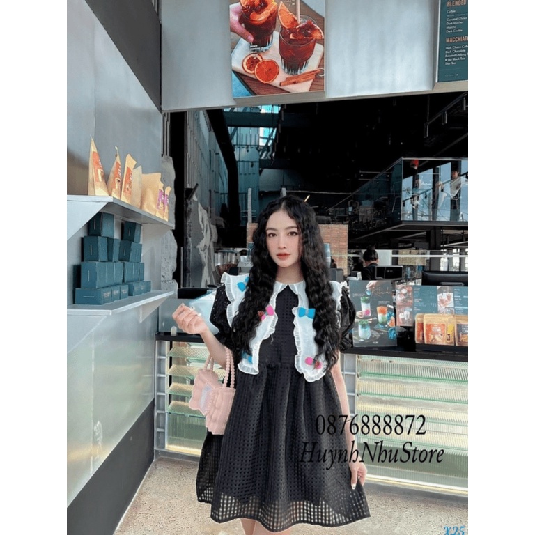 (Mẫu Mới) ĐẦM Ô VUÔNG GẮN NƠ FORM SIÊU ĐẸP CHO CHỊ EM UP hhp
