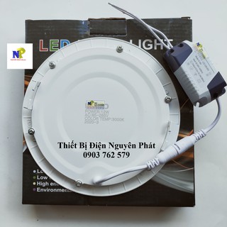 [COMBO] 10 Đèn Led Panel Âm Trần Siêu Mỏng 12w Tròn
