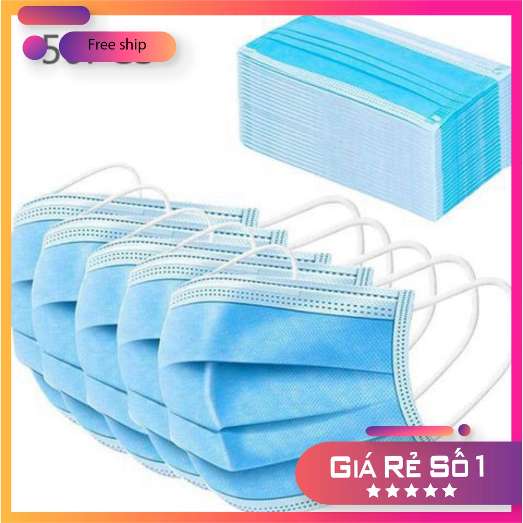 Khẩu Trang Y Tế 4 Lớp Gia Hưng hộp 50 cái (hàng tốt, có kiểm định)