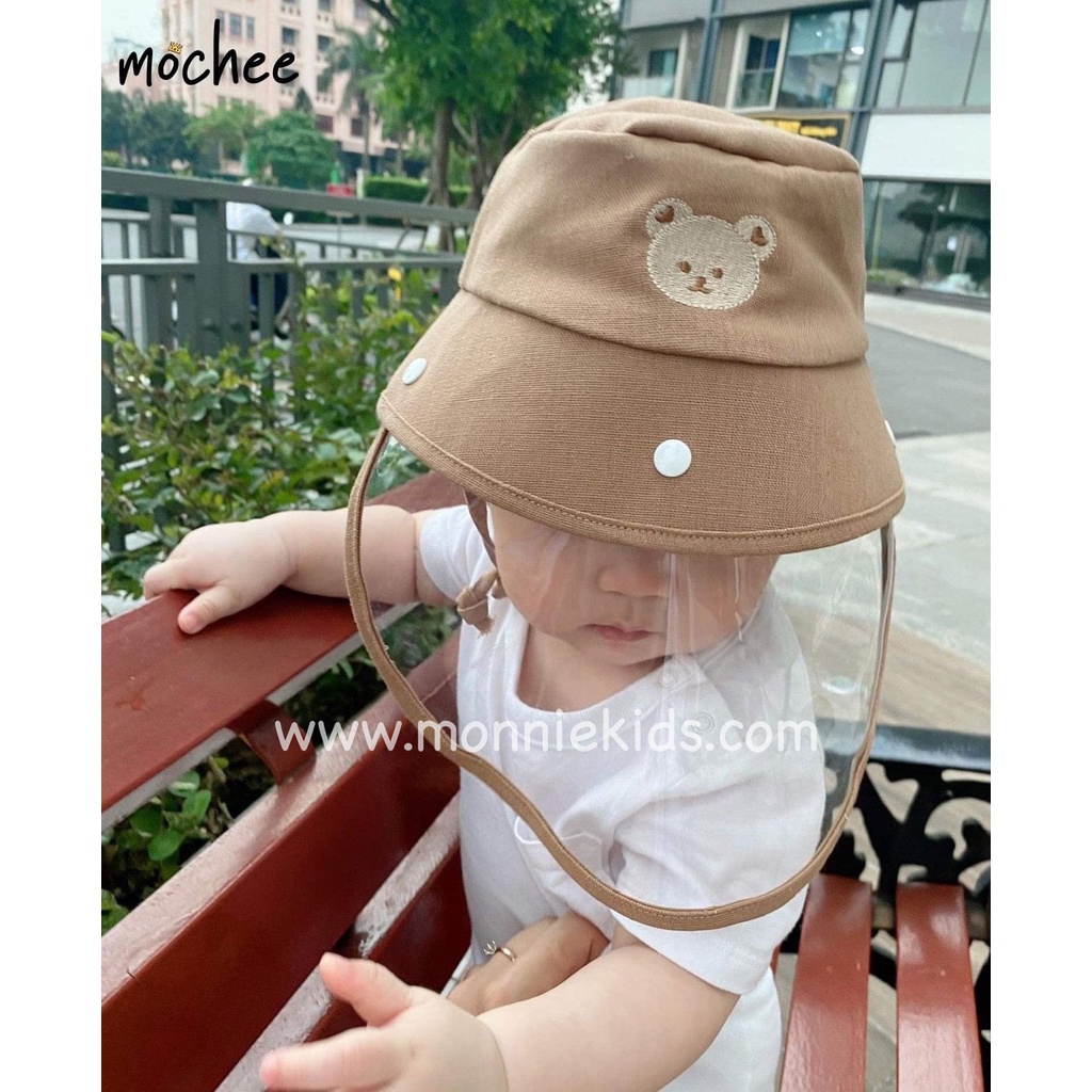 Mũ vành chắn giọt bắn cho bé Mochee , nón vành chắn giọt bắn trẻ em - Monnie Kids
