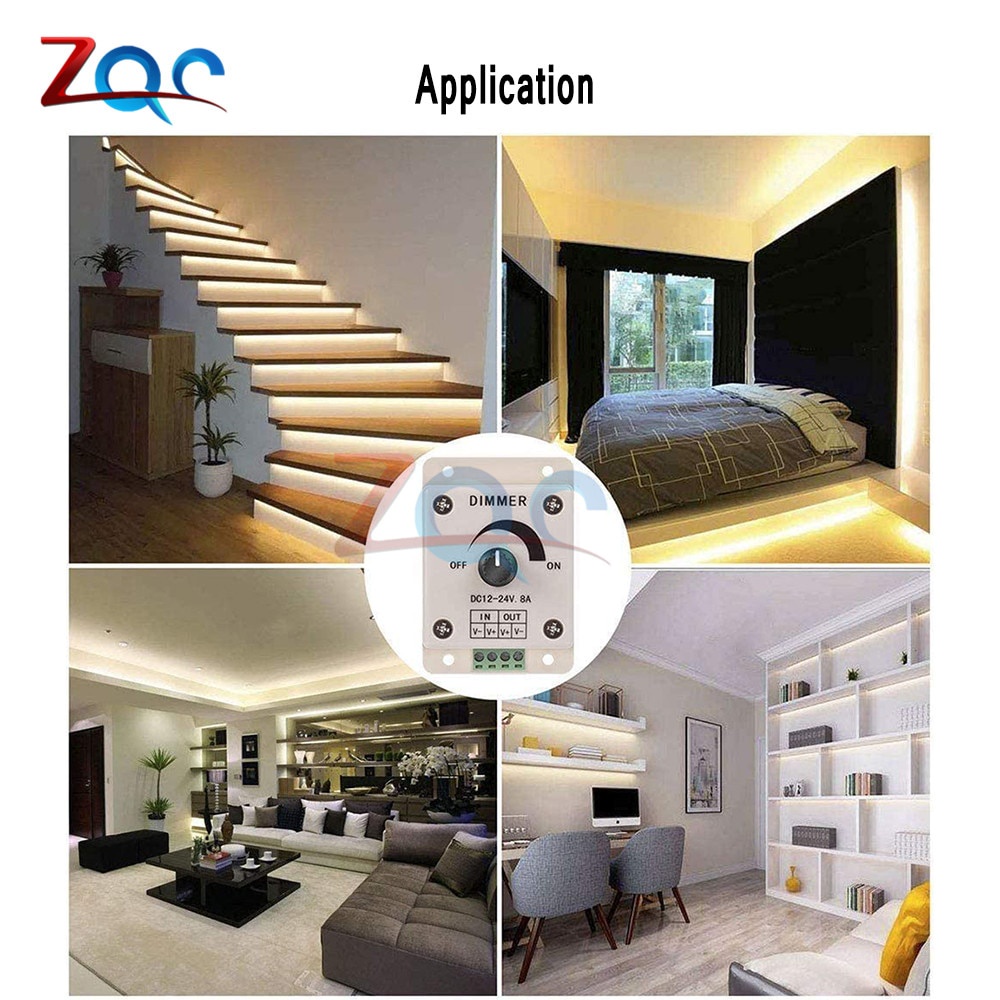 Công Tắc Điều Chỉnh Độ Sáng Đèn Led 8a 96w Dc 12v 24v 8a