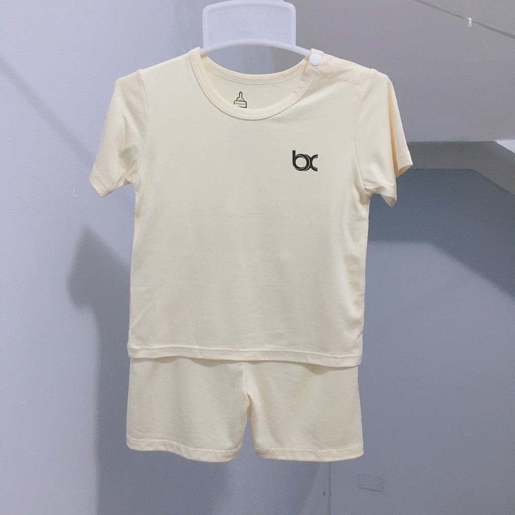 Bộ Đồ Cộc Cài Vai Màu Bexiu Bx - Quần Áo Trẻ Sơ Sinh Thun Cotton Lạnh Mềm Mượt Mát Cho Bé Trai Và Gái Từ 4-19kg